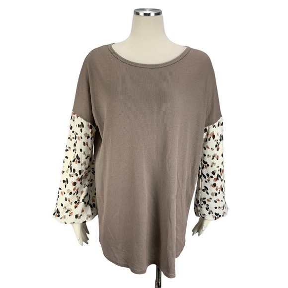 White Birch Large Top Open Back Brown T19653XL Stretch Sexy - Picture 2 of 8